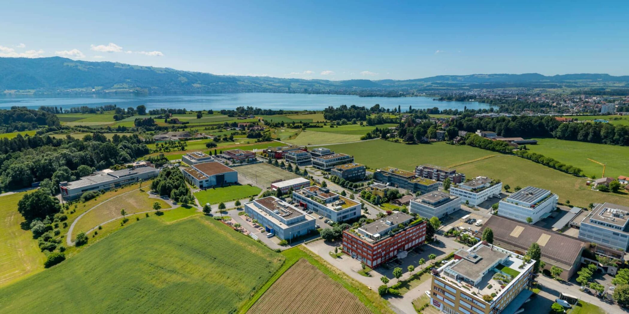 Arial view of top international school riverside campus