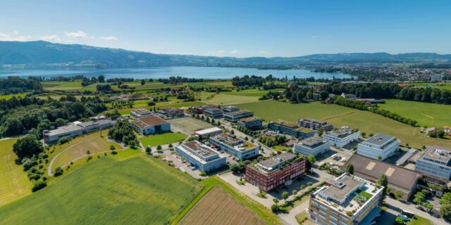 Arial view of top international school riverside campus