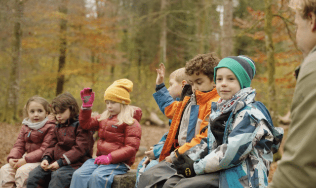 international primary school sitting in the forest in the sihlwald forest iszl