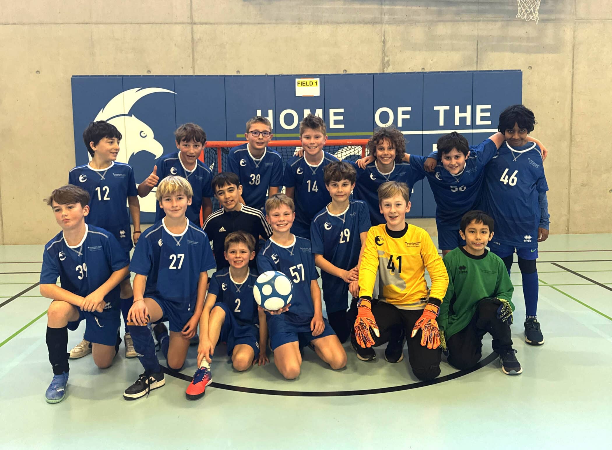Indoor football activity for ISZL Primary School students