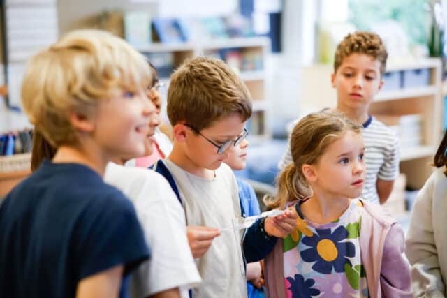 children at iszl in a classroom