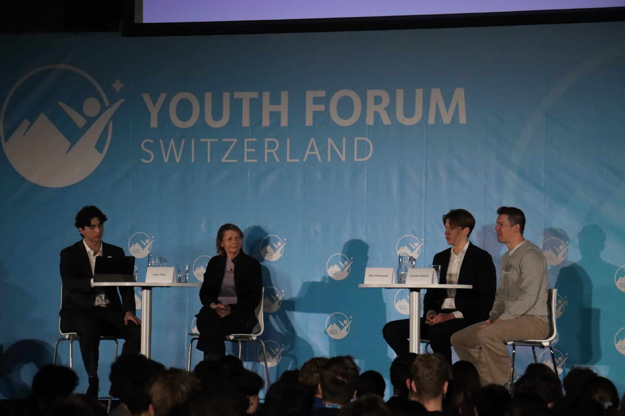 students running a YFS panel with experts